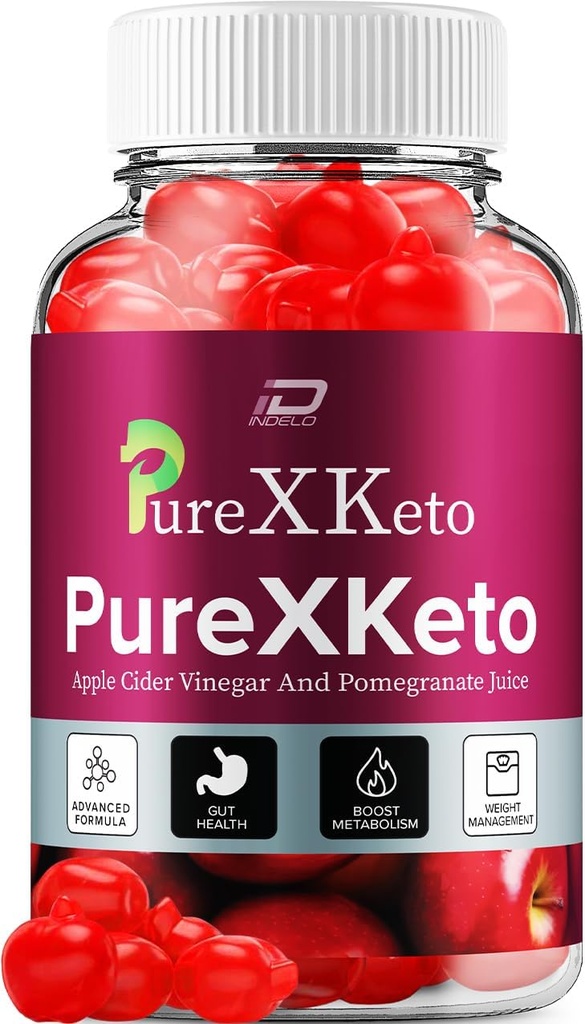 PureXKeto ACV Gummis Nahrungsergänzung - PureX Keto Keto ACV Gummis mit Apfel Apfel Apfelessig & Granatapfelsaft, Pure X Keto Gummies Bewertungen, Advanced Weight Management (1 Pack - 60 Gummies)
