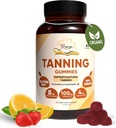 Tanning Gummie, Daily Gummie mit Beta-Carotene & Vitamin C & Astaxanthin, Natural Tanning Supplement, Vegan, Non-GMO - 180 Gummie – Packung mit 3