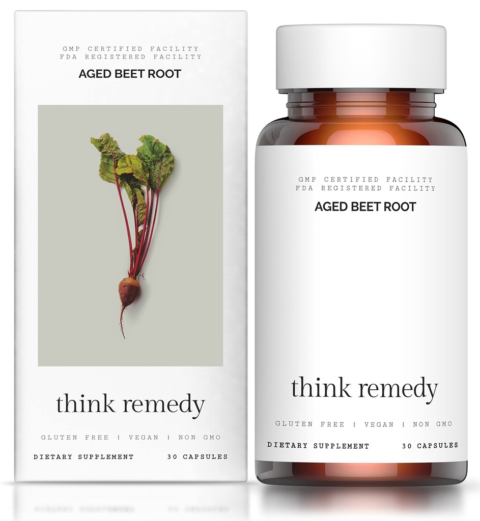 Aged Beet Root Capsules - Rüben Pillen für Stamina - Organic Beet Root Powder - Nitric Oxide Supplement - Nitrat Kein Zucker - 30 Kapseln - Rüben Root Supplement - Super