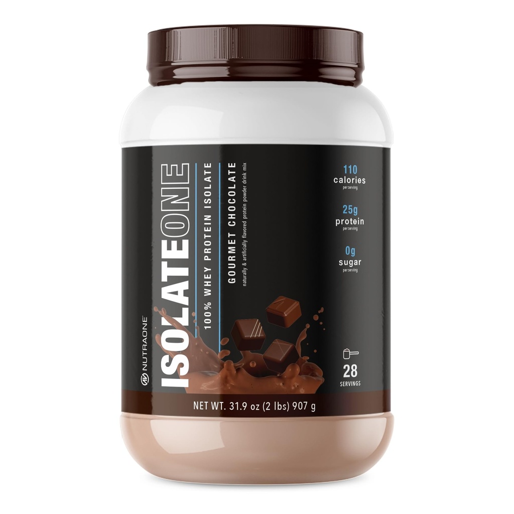 NutraOne IsolaleOne Whey Isolale Protéine Poudre 100% Pure Whey Isolale Poudre (chocolat gastronomique - 2 livres)