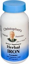 Formules originales de Christopher Formule de fer à base de plantes, soutien en fer naturel, 450 mg, 100 capsules végétariennes