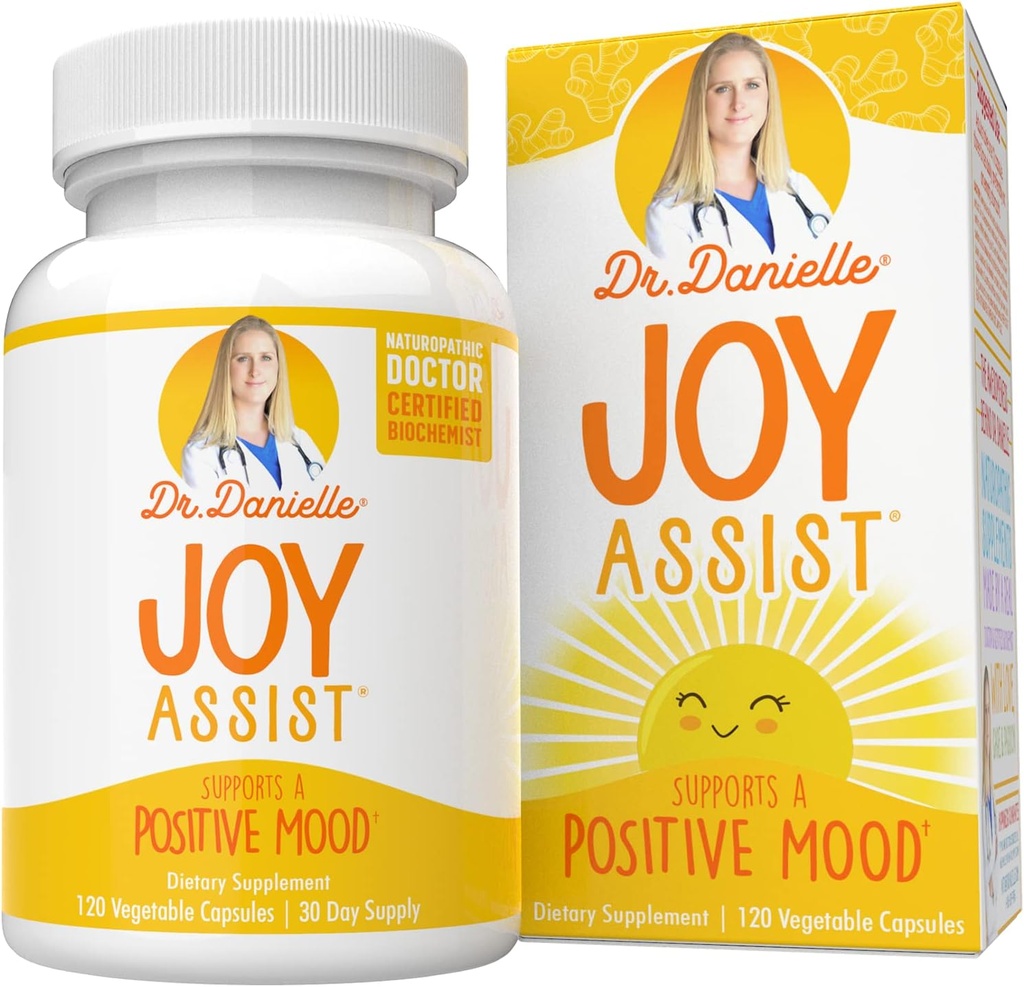 Doctor Danielle Joy Assist | 100% Plant-Based Supplement per Boosting Mood | Aiuta a rilassare la mente | Contiene 11 potenti erbe non OGM 60 capsule