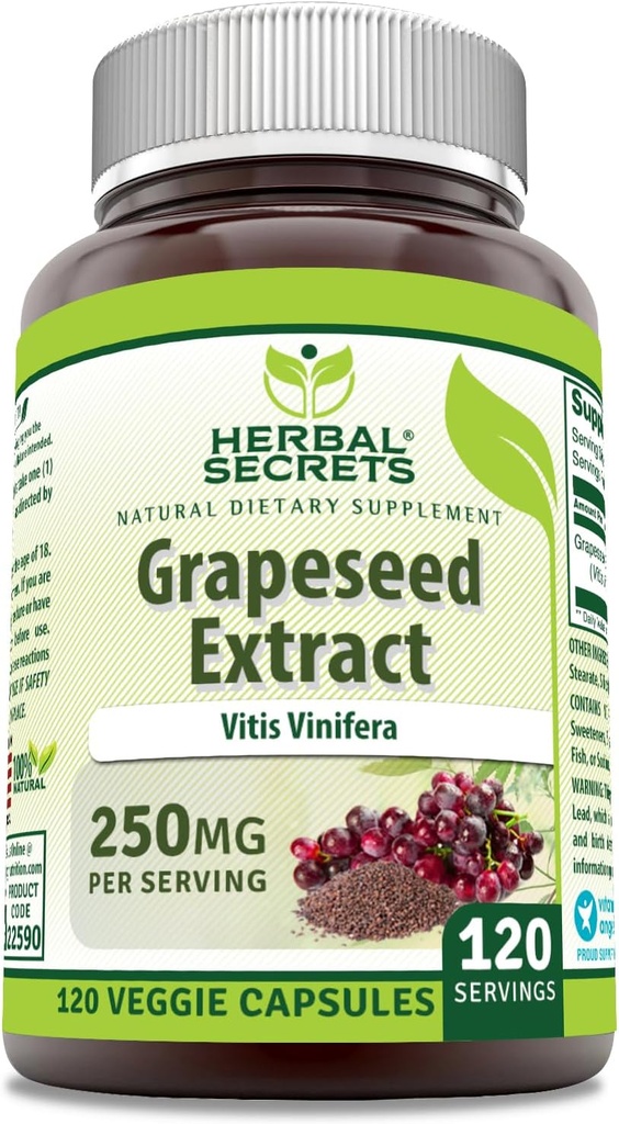 Integratore di estratti di semi di erbe | 250 Mg per porzione | 120 capsule vegetali | Non OGM | Gluten-Free | Made in USA