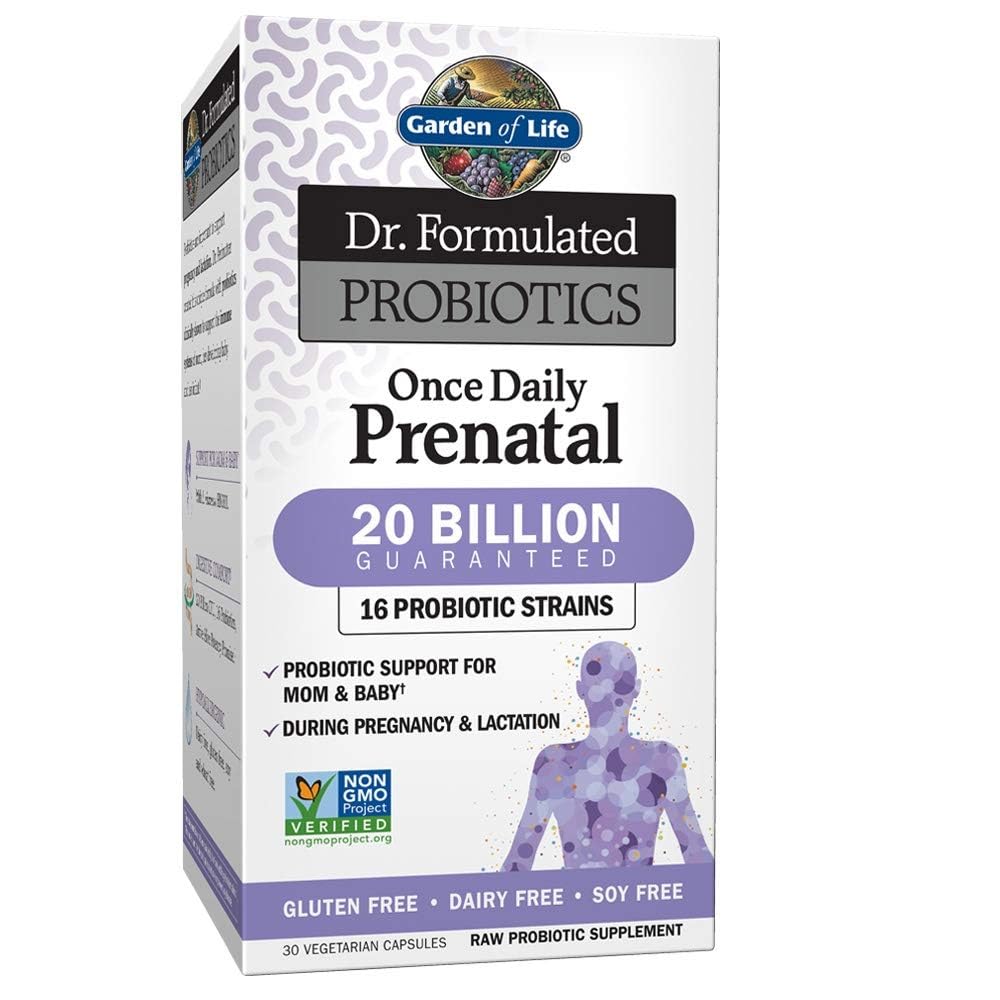 Garten des Lebens Dr. Formulierte Probiotika Einmal täglich Prenatal - Acidophilus & Bifidobacteria Probiotic Unterstützung für Mama & Baby - Gluten, Dairy & Soy kostenlos - 30 Graf Vegetarische Kapseln
