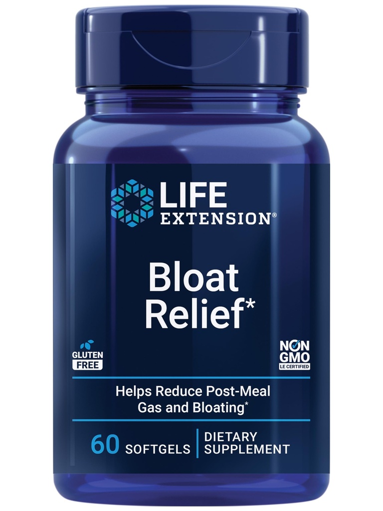 Lebensverlängerung Bloat Relief, Artichoke, Ginger, Fennel und Turmeric für Verdauungsgesundheit, unterstützt Bloating Relief und fördert Verdauungskomfort, Glutenfrei, Non-GMO, 60 Softgels