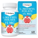 15mg L Methylfolat (5-MTHF)- Aktive Folsäure angereichert mit Vitaminen B6 und B12-60 Vegetarische Kapseln - Nicht-GMO, Glutenfrei