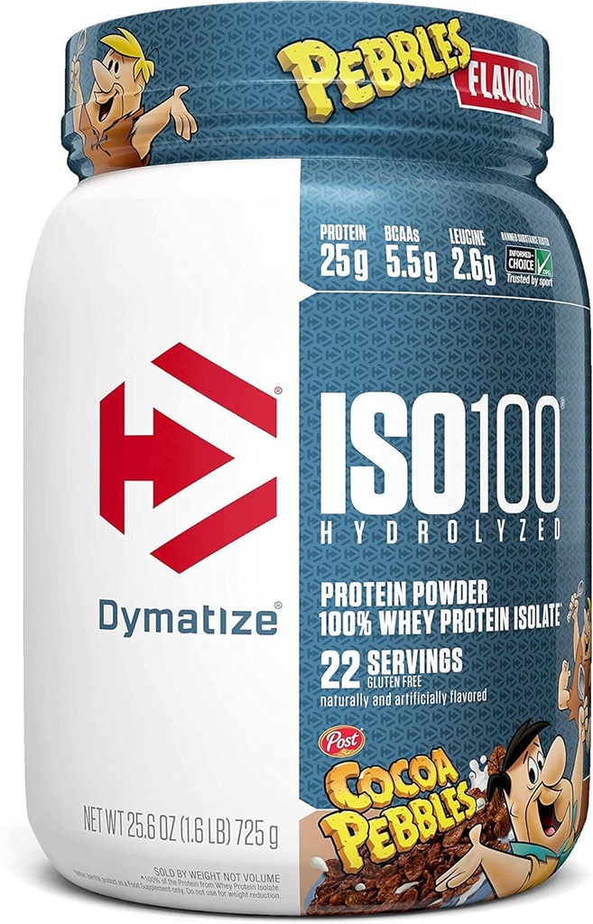 ISO100 Hydrolyzed 100 Whey Protein Isolate Cocoa Pebbles (1.4 Lbs. / 20 Portionen)