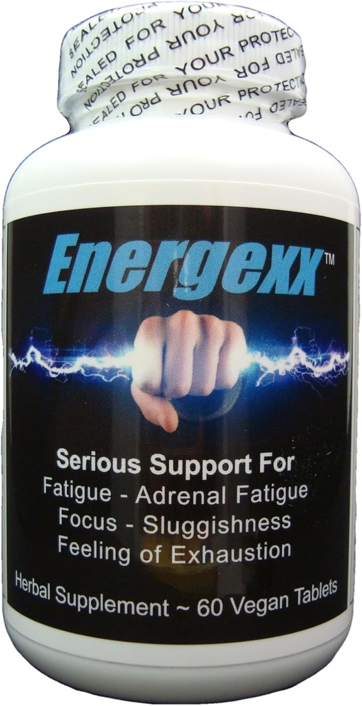 Energexx - Serious Adrenal Support/Fatigue, Focus, Sluggishness, Energy Booster mit Ginger, Ashwagandha und Rhodiola Rosea. für Männer und Frauen.