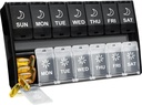 XL Large Pill Organizer 2 volte al giorno, Weekly Am Pm Pill Box con coperchi a cerniera, 7 giorni medicina Vitamin Pill Case, Daily Pill Container, Big Medication Organizer per supplemento