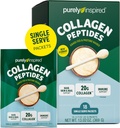 Polvere di collagene puramente ispirata, 18 confezioni singole di servizio, non aromatizzata - 20g polvere di proteine di peptidi di collagene per le donne e gli uomini - erba-feed & Pasture Raised - senza glutine, Paleo & Keto-Friendly