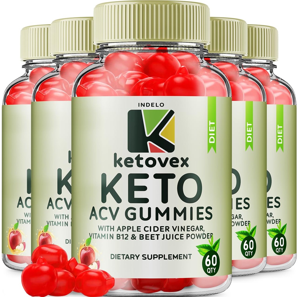 (5 Pack) Ketovex Keto BHB Gummies Formule avancée, Ketovex BHB Gestion du poids Gummies ACV Avis, Ketovex ACV Keto Vex BHB Gummy Gomitas Ketosis, Ketovex Gummies, B12 (300 Gummies)
