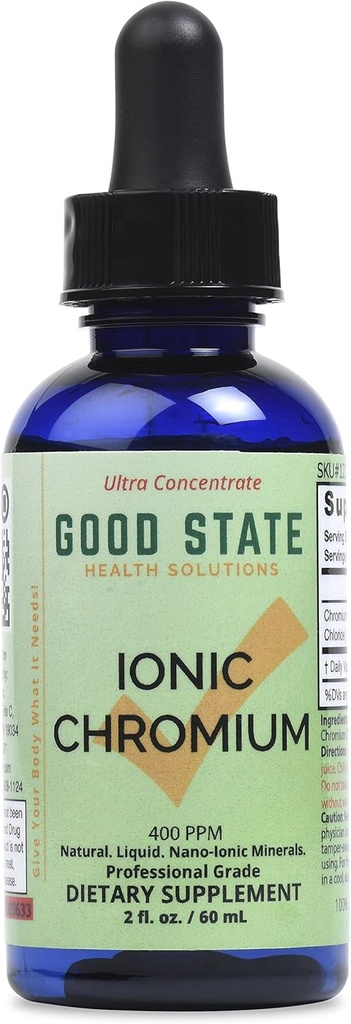 Good State Liquid Ionic Chrom Ultra Konzentrat - 10 Tropfen gleich 200 mcg - 100 Portionen pro Flasche