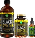 Maju Superfoods Grande huile de graines noires et origan