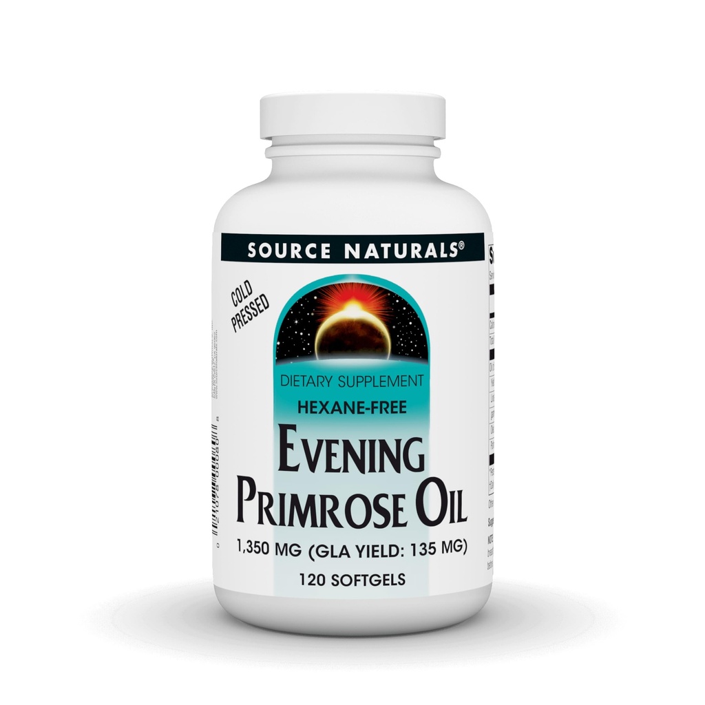 Source Naturals Evening Primrose Oil, Hexane Free, Cold-Pressed - 1350mg, 120 Softgels