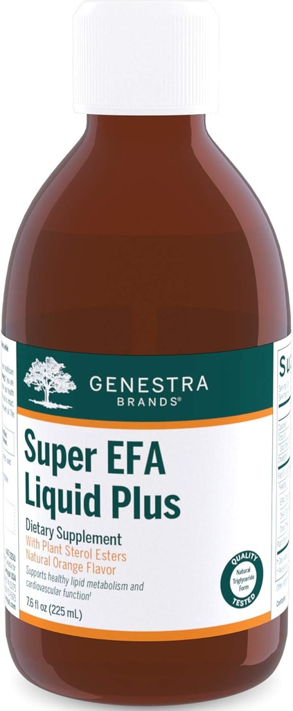 Genestra Marken Super EFA Liquid Plus | Essential Fatty Säure Formel mit Pflanzen Sterolen | 7,6 fl. oz.