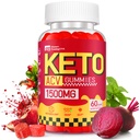 Keto ACV Gummis für Weight Loss - Delicious 1500MG Apfelessig mit Mutter, Probiotika, Vitamine B6 & B12 - Sugar Free, Vegan & Non-GMO - Unterstützt Gut Health, Stoffwechsel und Fettverbrennung für Frauen