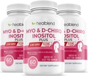 Myo & D-Chiro Inositol Plus Supplement Blend, Hormonal Balance, Gesunde Ovulation & Gesamt Wellness-Unterstützung für Frauen, Fruchtbarkeit und Schwangerschaftsgesundheit (3 Pack)