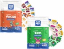 Ensemble NATPAT FocusPatch (1 Pack) et ZenPatch (1 Pack) - Stickers 24 Focus Enhancement et 24 Stickers Calm Enhancement - Sans Chimique, Relief Naturel pour Focus et Mood Support