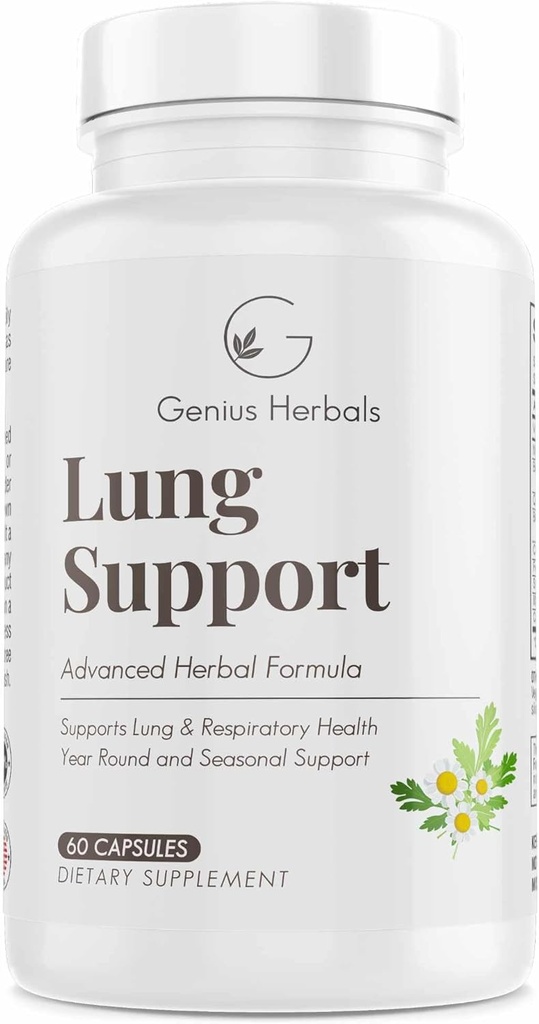Lung Support - Hilft Ihnen mehr Komfortable atmen, Jahr Runde Saison-Support, Lung Cleanse & Lung Detox Formula, 60 Kapseln