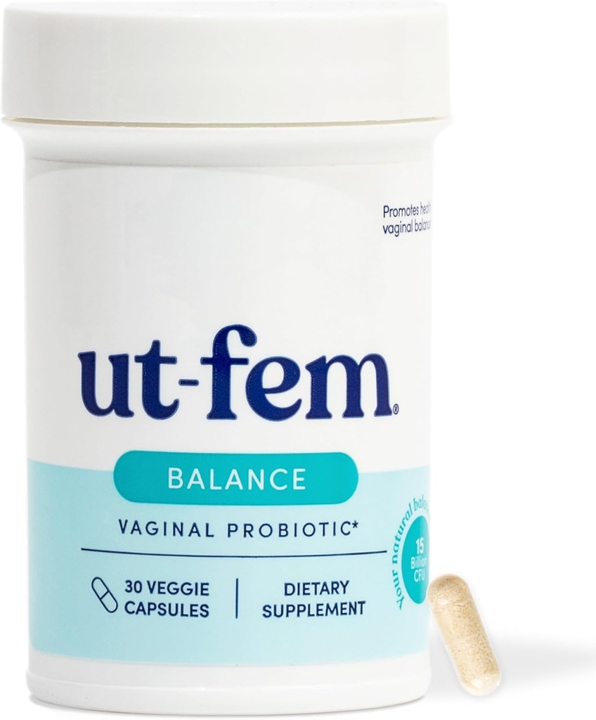 Équilibre UT-Fem Probiotique vaginal : Femmes Probiotique pour équilibre du pH, santé vaginale et soutien de l'odorat : 30 capsules