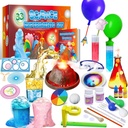 UNGLINGA 33 Experiments Science Kit for Kids, Science Project STEM Toys Cadeaux pour garçons Filles Apprendre la chimie éducative Set, Volcan Erupting, Scientis Kit