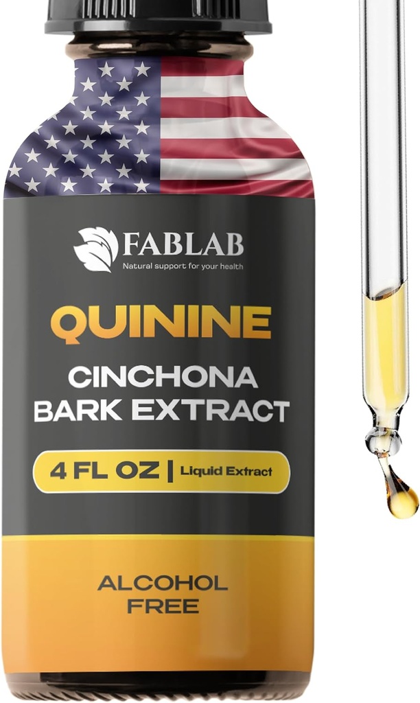 Extrait de teinture de quinine Quinine séchée Bark supplément à base de plantes Quinine immunitaire système de soutien Cinchona Bark gouttes liquides sans alcool, sans gluten