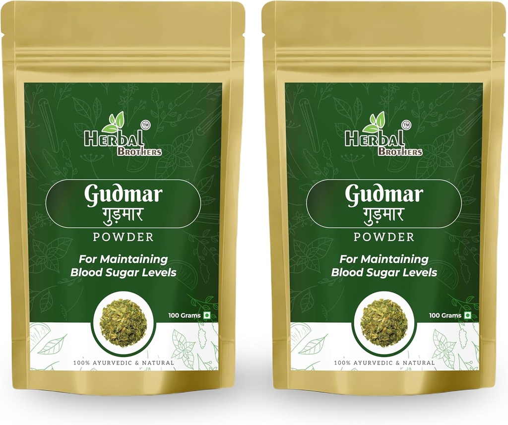 Gudmar Powder/Churn - una polvere ayurvedica arricchita con nutrienti essenziali (100 gm) Confezione da 2