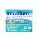 Imodium A-D Diarrhea Relief Softgels con Loperamide HCl, Medicina Anti-Diarrheal per aiutare i sintomi di controllo della diarrea a causa di acuto, Diarrea del viaggiatore, HSA/FSA Eleggibile, 12 ct