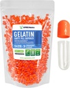 XPRS Nutra Size 3 Capsule Vuoti - 1000 Conta Capsule Gelatine Vuote - Pillole Riempimento Capsule fai da te - Pure Bovine Pill Gel Caps Fillable for Do-It-Yourself Vitamins and Supplements (Orange/Clear)