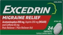 Excédent de migraine anti-douleur Caplets 24 ea (paquet de 3)