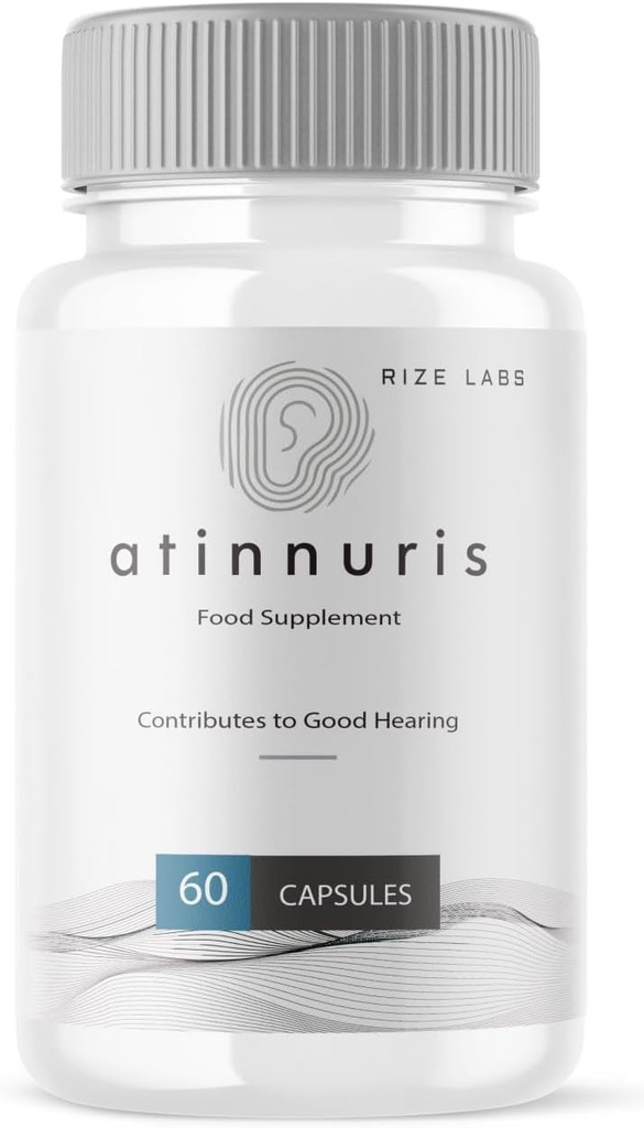 rize labs Atinnuris Capsules, Nahrungsergänzungsmittel zu helfen, Ear Nerves zu beruhigen, gesundes Hören zu unterstützen, Erweiterte Formel Pillen (60 Kapseln)