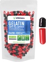 XPRS Nutra Größe 00 Leere Kapseln - 100 Count Leere Gelatine Kapseln - Pillen DIY Kapsel Füllung - Füllbare Pille Gel Kapseln für Do-It-Yourself Ergänzungen (schwarz/rot)
