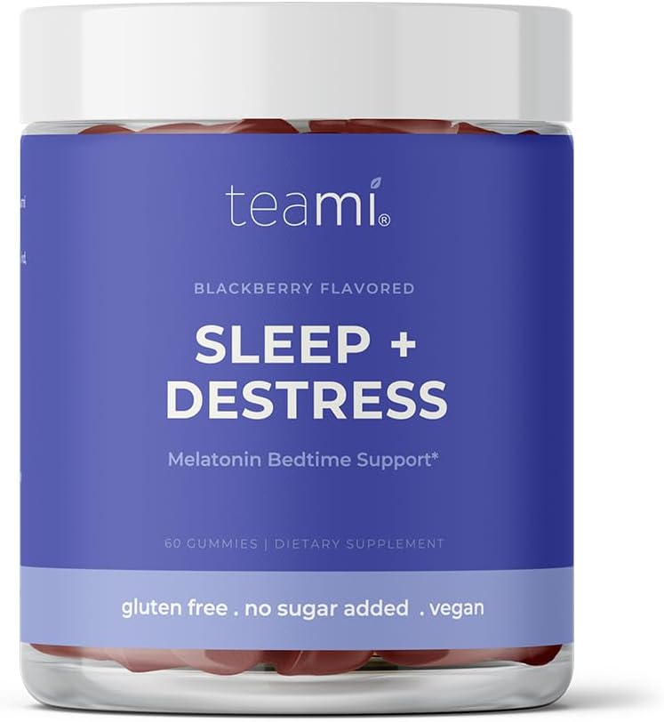 Teami Schlaf + Stress, Melatonin Bedtime Unterstützung Gummy Vitamin