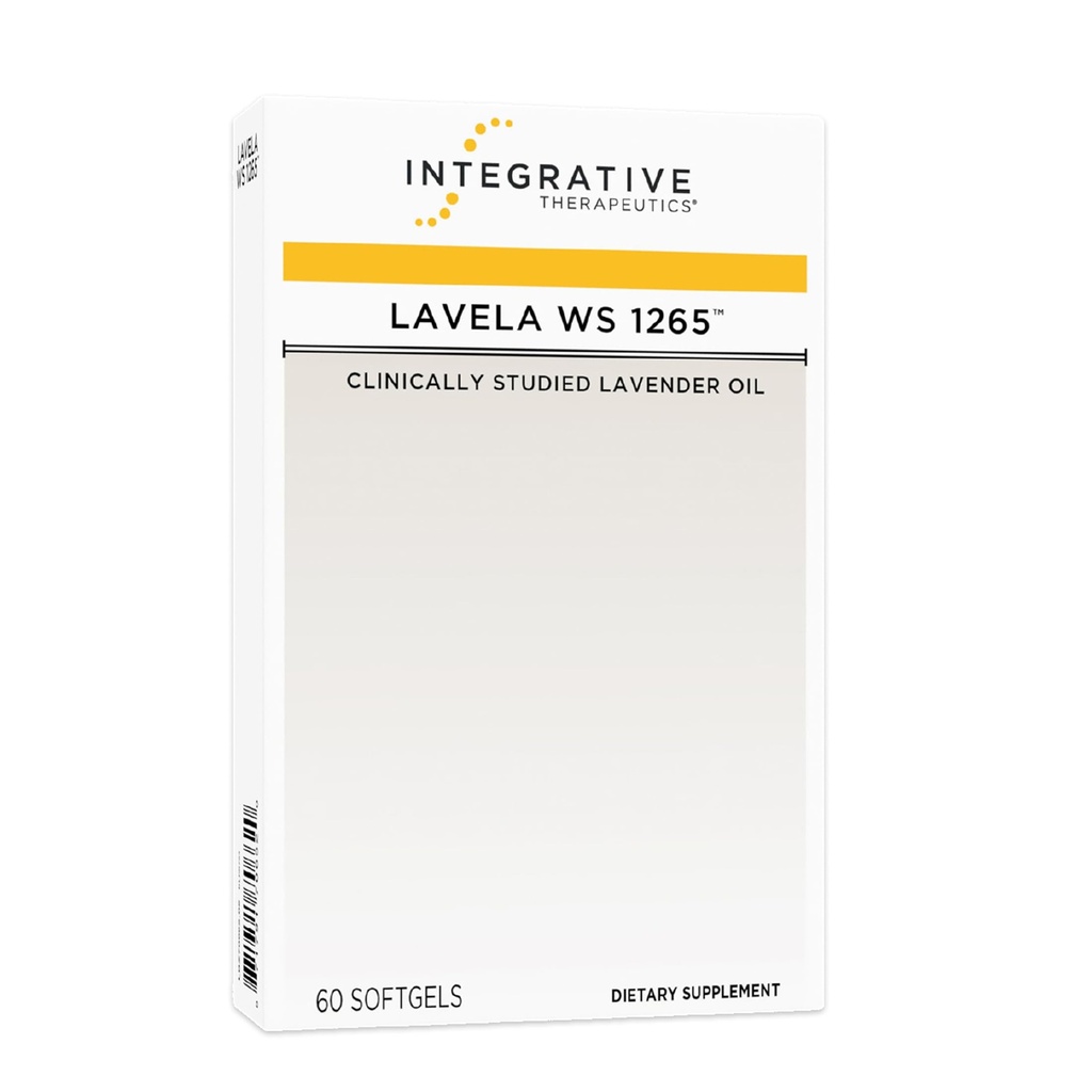 Thérapeutique intégrative Lavela WS 1265 - Supplément huile essentielle de lavande pour le sommeil et le stress* - Sans lait - 60 softgels (60 portions)
