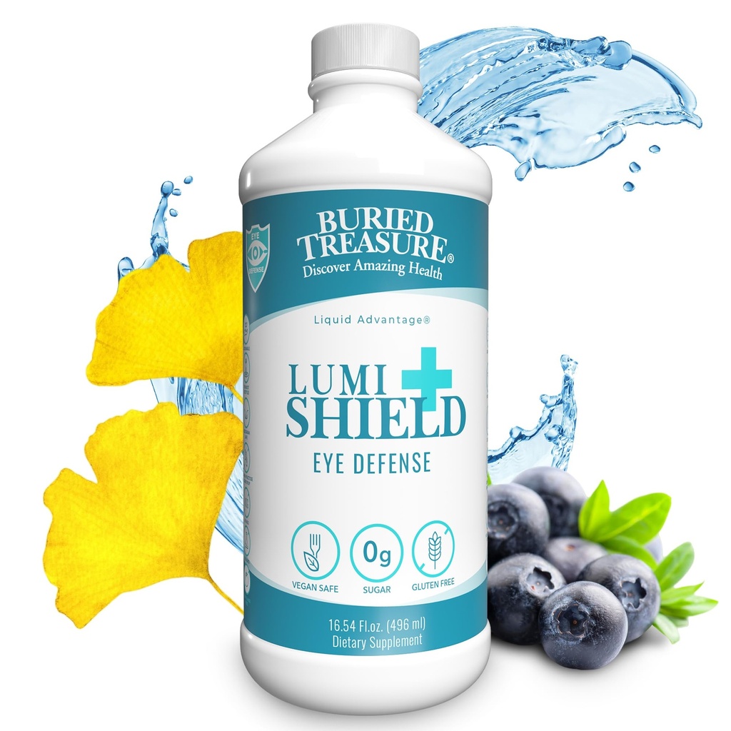 Buried Treasure LumiShield Plus - Pfefferminz Flavor 16 oz. Augengesundheitsunterstützung in flüssiger Ergänzung
