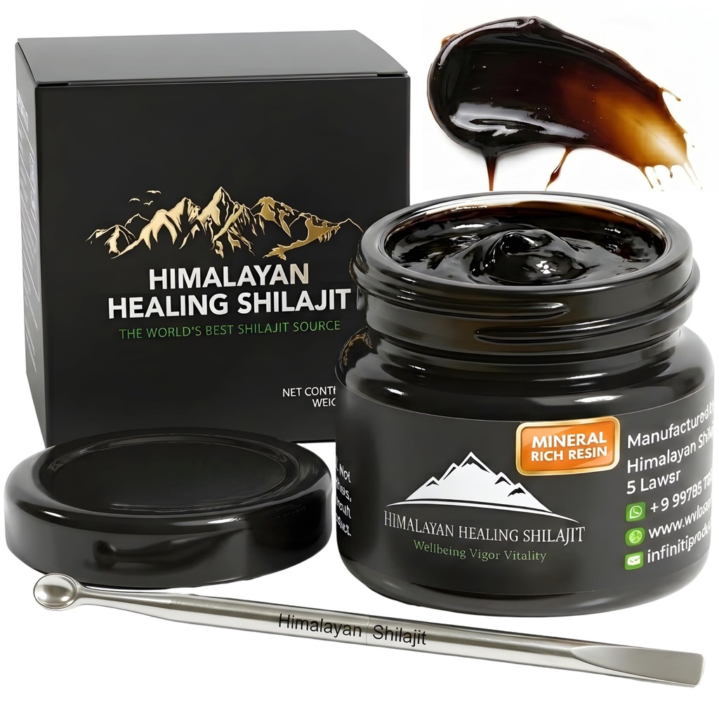 Gold Grade Himalayan Shilajit Resin für Männer & Frauen | 500MG Max Potency | Lab Getestet 100% Bio Shilajit mit 85+ Trace Minerals & Fulvic Säure für Fokus, Energie und Immunität 30 Gramm