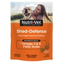 Nutri-Vet Shed Defense Soft Chews pour chiens, supplément de peau et de manteau pour chiens, Oméga 3 de l'huile de poisson, traitement de soulagement de la peau sèche et démangeaison, essentiels pour chiots, 60 Chews doux