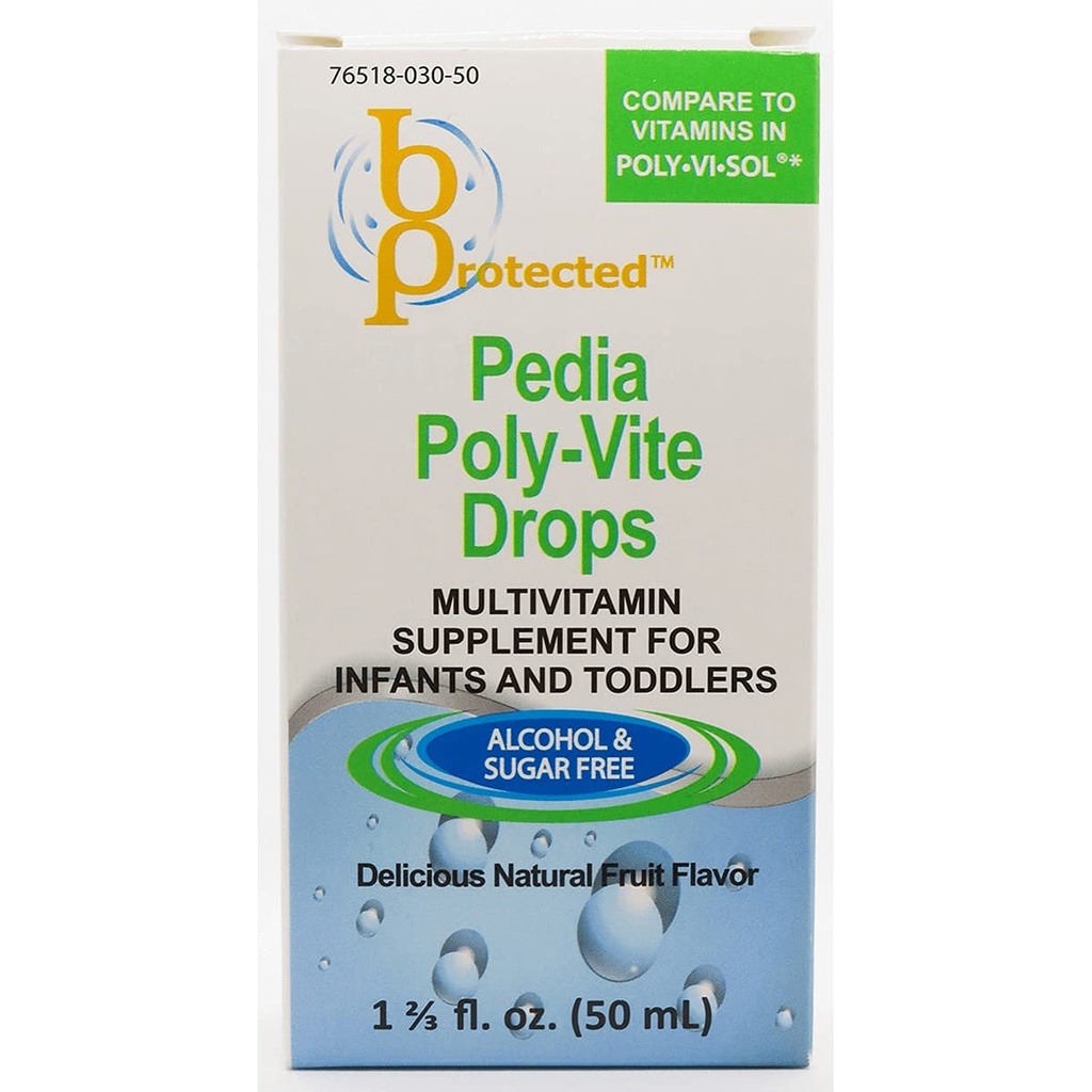 Pédia Poly-Vite gouttes 1 2/3 fl d'eau liquide