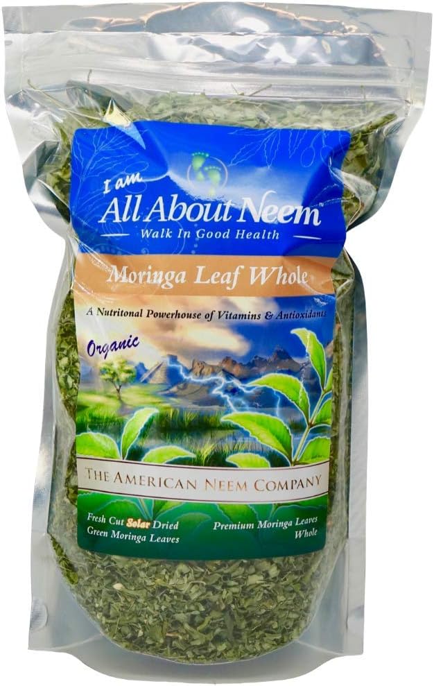 Moringa Oliefera Feuilles, entières en vrac (4 oz) fraîche main récoltée, boost système immunitaire.