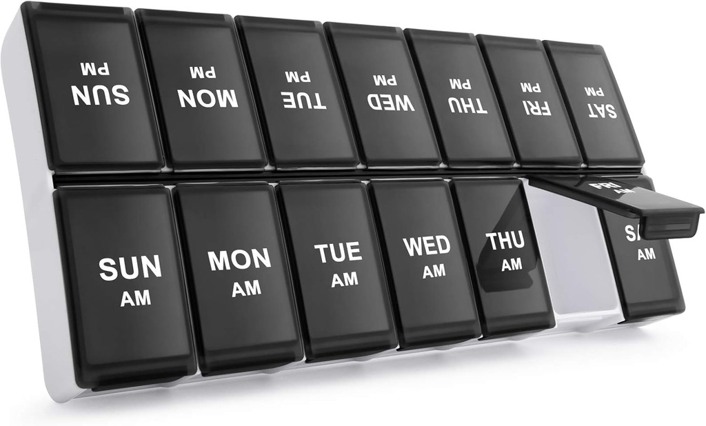 Sukuos Wöchentliche Pille Organizer 2 Mal pro Tag, 7 Tage Pille Box AM PM Große tägliche Pille Fall Vitamin Organizer Pille Behälter für Vitamine, Fischöle, Ergänzungen