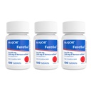 MAJOR Ferosul - Sulfate de fer 325mg Comprimés avec 65mg de fer élémentaire - Supplément en fer pour les femmes, les hommes - Rouge - 100 Compte (3 Pack)