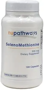 SelenoMéthionine 100 Capsules Contient 200 mcg de sélénium biodisponible par gélule.