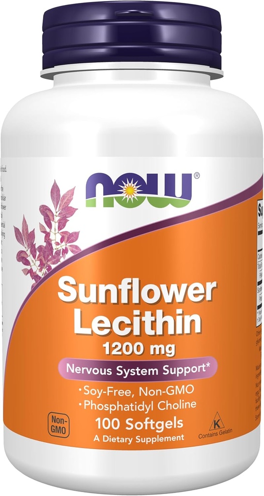 ORA ALIMENTI Lecitina di girasole 1200MG, 100 Conte
