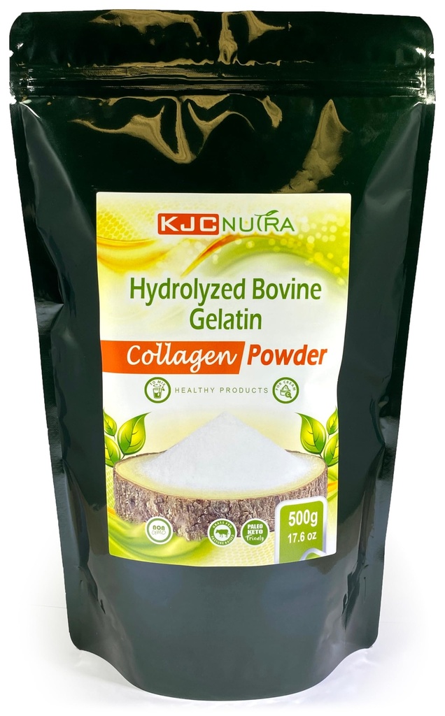 Polvere di collagene idrolizzato 500g (17,6 oz) erba FED, pasta sollevata.