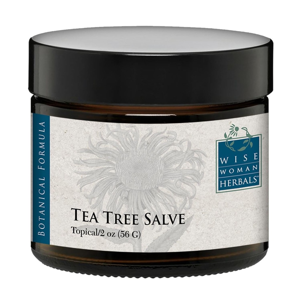 Wise Woman Herbals - Tea Tree Salve - 2 Oz - Natürliche Hilfe für häufige Ursachen der Hautreizung, fördert normale gesünde Haut, hilft trockene juckende Haut und Irritation auf Fingernägel, und Körper