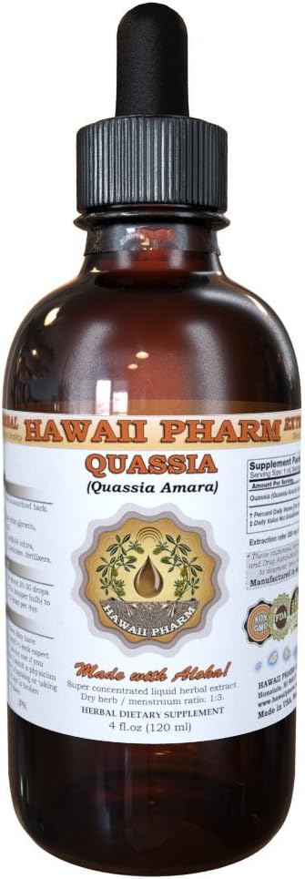 Quassia (Quassia Amara) Flüssiger Extrakt, Tinktur, Kräuterergänzung, Hawaii Pharm, Made in USA, 4 fl.oz