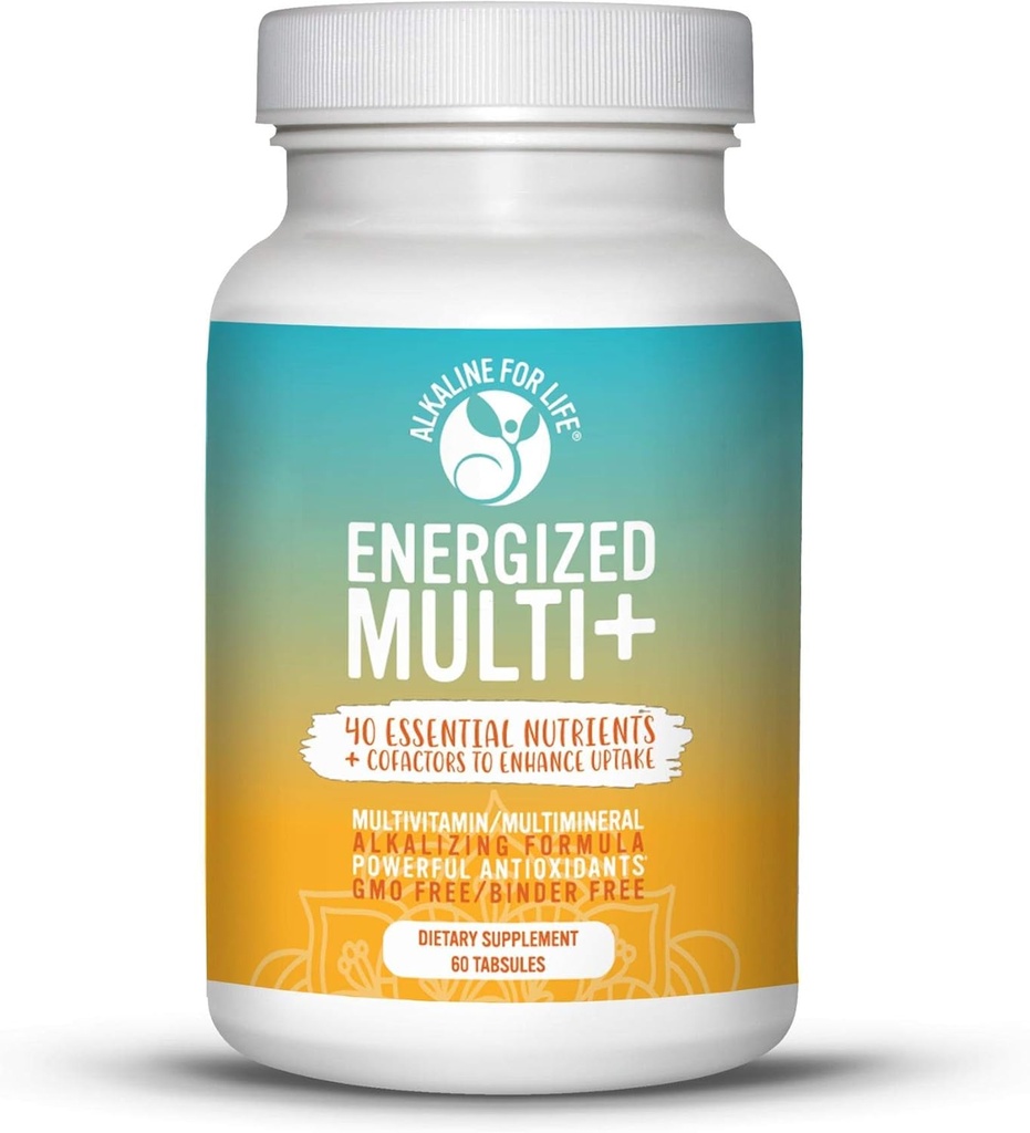 Multi - Potente Multivitamina con 40 Nutrienti Biodisponibili B Vitamine Complesse, Vitamina D, Vitamina C, Vitamina K, Zinco, Quercetina, Calcio, Magnesio in Forme di Alcalizzazione - 180 schede