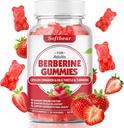 Berberina morbida con Ceylon Cinnamon Gummies Berberina organica HCL 1500mg per Metabolismo Salute Immune Integratori berberi senza zucchero Aroma di fragola 60 Conte