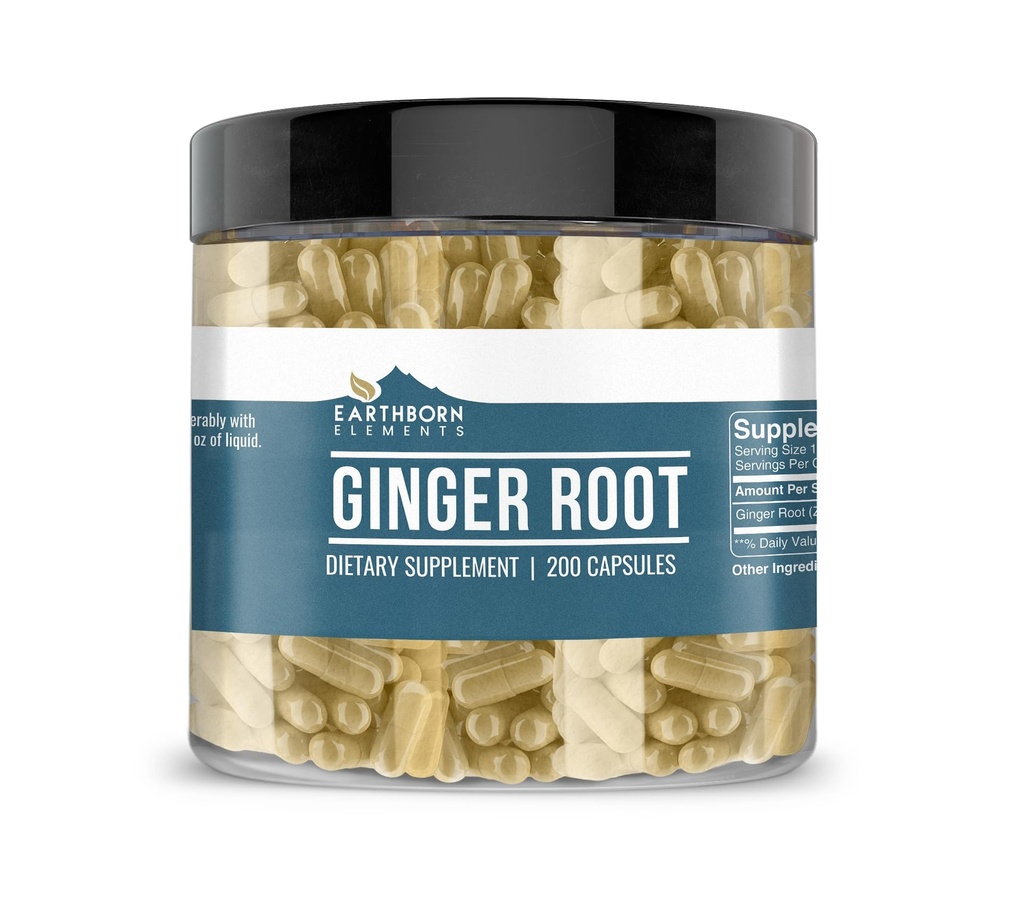 Erdnüsse Ginger Root (200 Kapseln) Rein &amp; unverdünnt, keine Zusatzstoffe