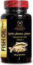 Omega 3 Fish Oil - Quelle Omega 3 Supplement, Wild-Caught Fish Oil, Bio Omega 3 Fettsäuren ergänzt Burpless 1 Flasche 60 Kapseln
